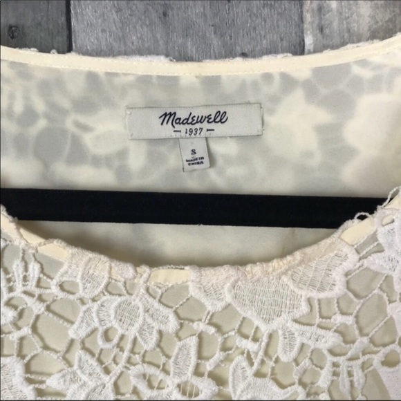 Madewell Cream Meadowlace Tee Size Small NWOT - Picture 6 of 8